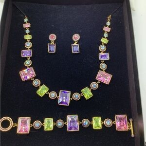 HEIDI DAUS ROCKS NECKLACE BRACELET AND EARRING
